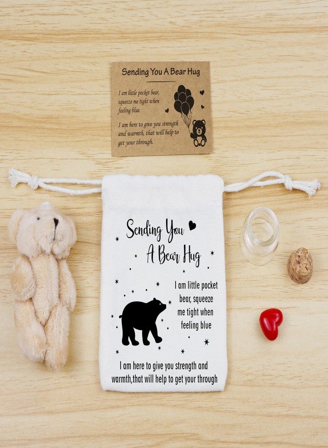 wavvter A Little Pocket Bear Hug,Sending You a Bear Hug with Pocket Hug Token Card Bear Plush Doll Heart Bottle Distance Gifts for Women Men (Pocket Bear), Small, HYHDC00 - Image 5